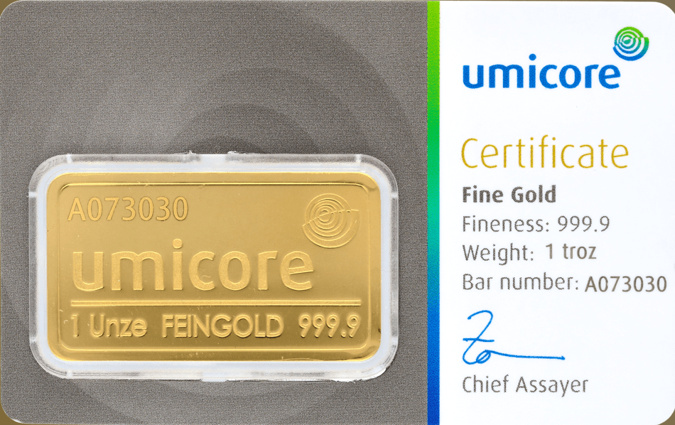 Umicore Gold Bar